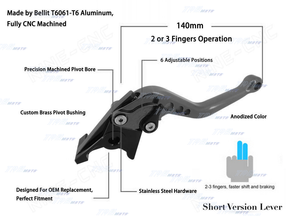 Short CNC Clutch Brake Lever Fit SUZUKI GSXR1000 GSX-R1000