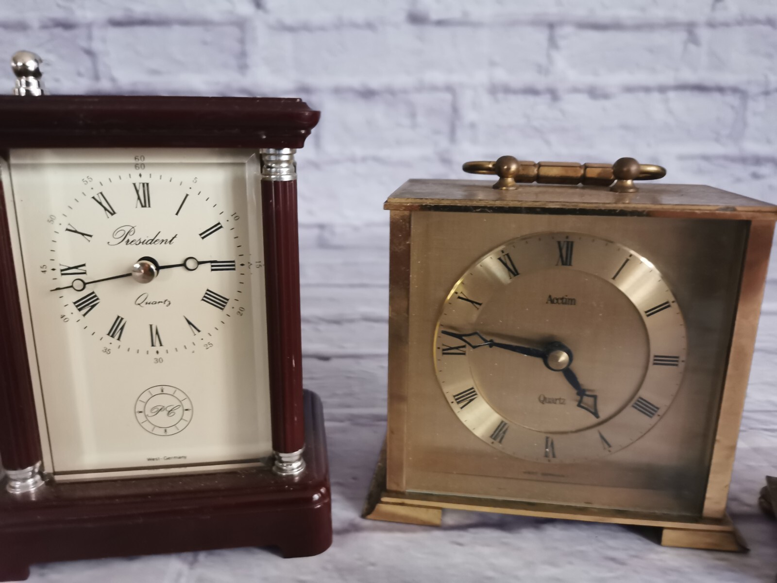 Job lot of 5 Vintage Quartz Carriage Clocks All Untested For Repairs