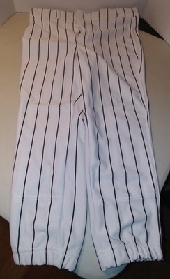 Champro Tapered White/Black Pinstripe Youth XL Baseball Pants BP3 Waist 30-34''