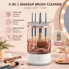 FAXHION Makeup Brush Cleaner: Hands-Free Electric Cleaning Brush