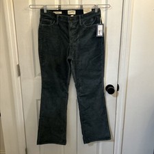 Universal Thread Women  s Teal Corduroy Bootcut Pants 12 Short High Rise NWT