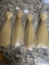 Doll Hair 4Pcs Doll Wig 15.5cm Straight Short Doll Hair High Temperature Fibe...