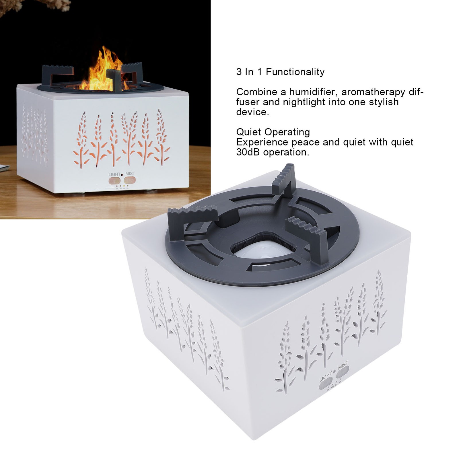 400ml Aromatherapy Mist Diffuser Quiet Night Light For Home Yoga Premium