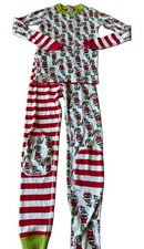 NEW Hanna Andersson Dr Seuss Grinch Christmas Long Johns Pajamas Set 2 Size 10