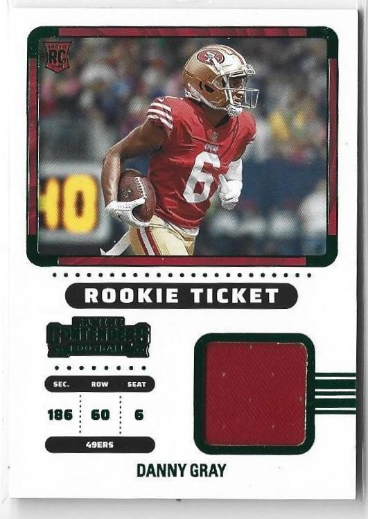 Danny Gray 2022 Panini Contenders Rookie Ticket Swatches #RTS-DGR