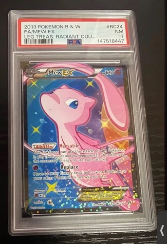 Pokémon Mew EX Full Art RC24/RC25 Legendary Treasures Radiant Collection PSA 7