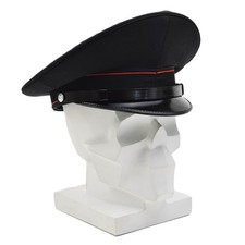 Original Italienische Militär Schirmmütze Vintage Wolle Überschuss Armee Mütze Schwarz