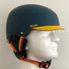 anon. Blitz Snowboarding Helmet size Small (55-57cm) Blue/Yellow Chin Strap