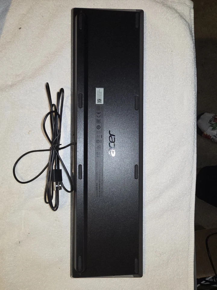 Acer model SK-9621 Wired USB Slim Black Desktop Keyboard - Image 2 of 2