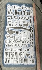 5 Large Reusable Mylar Stencils With Sayings - Used- Hunting Family Porch Signs