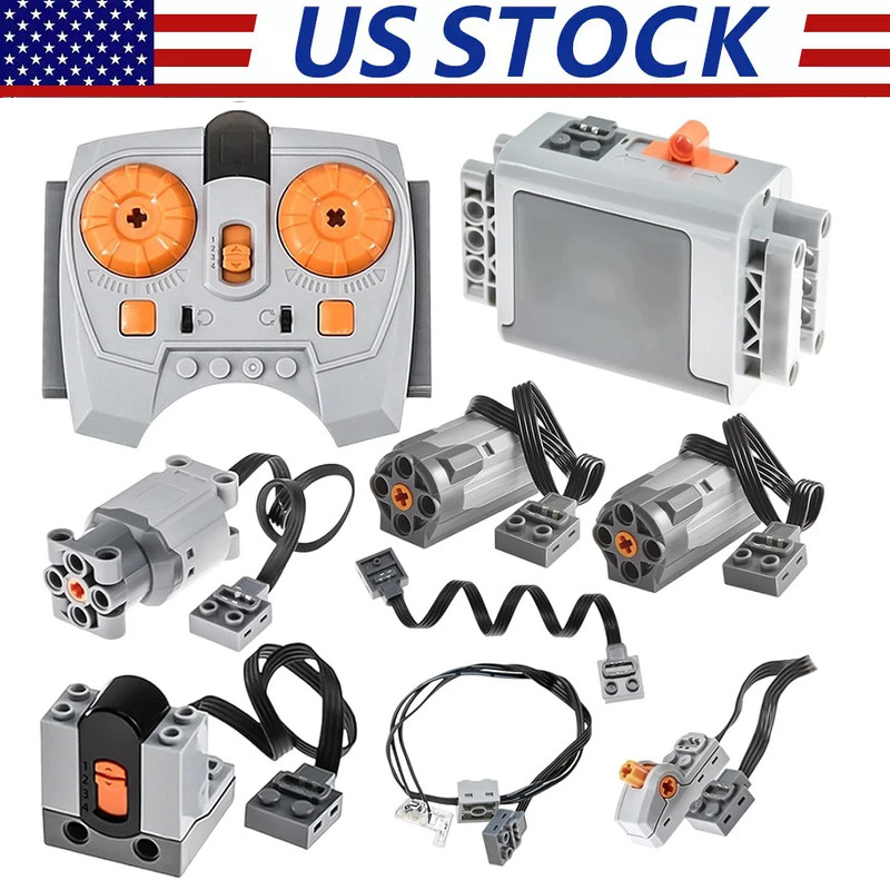 9Pack Motor Set Plastic Compatible with Lego Remote Control for STEM Projects US
