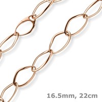 16,5Mm Phantasie-Armband Armkette Aus 585 Gold Rotgold 22Cm