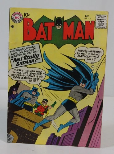 Vtg Batman Comic Book #112 Signal Man Silver Age Superhero DC Comics 1957 Estate