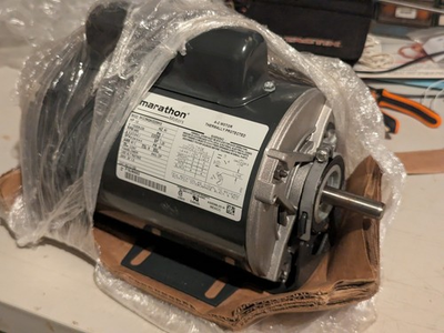 #ad Marathon Electric Motor 5KC39QN3220HX 1 2 HP 3450 RPM 115 208 230V 1 phase $150.00