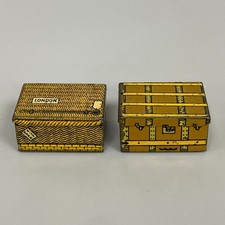 X 2 HORNBY 0 GAUGE Koffer/Einsätze Blech Gepäck Vintage Spielzeuge Sammlerstücke