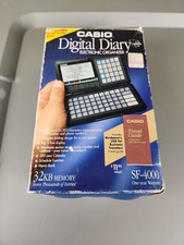 Casio SF-4000 Digital Diary Organizer Calculator Calendar Vintage Tested W/ Box