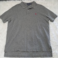 Polo Ralph Lauren Classic Fit Polo Heather Grey Men's Size US XL Red Pony Short
