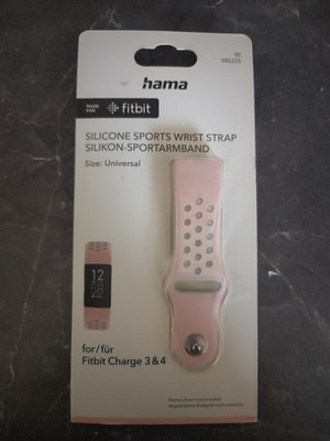 Hama Ersatz-Band Sport Armband für Fitbit Charge 3 / 4 Fitness Sport Tracker 