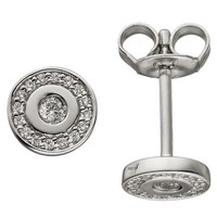 "Jobo\"52288\"Ohrstecker 925 Sterling Silber 34 Zirkonia Ohrringe Silberohrringe"