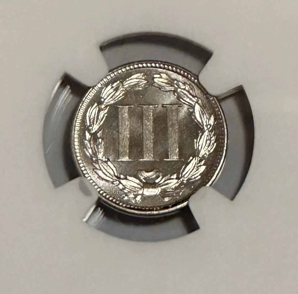 1880 3CN Proof Three Cent Nickel PCGS PR 66 CAMEO - Image 3 of 4