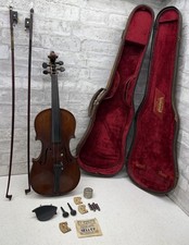 1909 WILHELM DUERER German Stradivarius Violin With Bows And Case Parts Repair