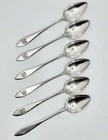 Set 6 Demitasse STERLING Spoons Towle c1890 Marked for "La Fayette"; 2.015 ozT