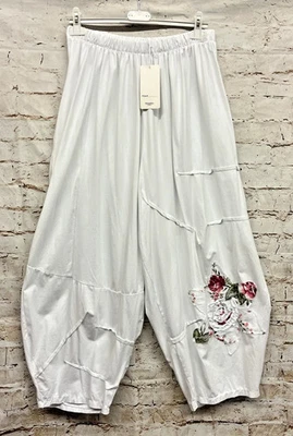 Moonshine Fashion Hose Lagenlook 44 46 48 bunt Freizeithose Übergrösse Neu weiß - Bild 1 von 4