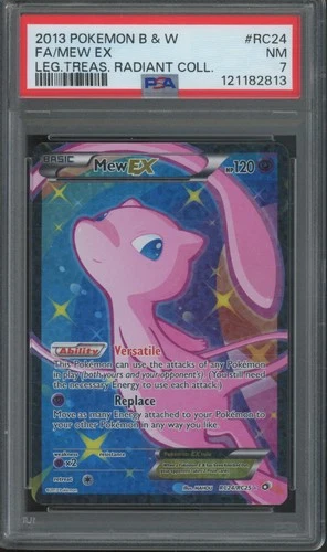2013 Pokemon B & W Legendary Treasures Radiant Collection #RC24 Mew-EX PSA 7