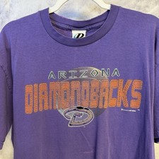 Vintage Arizona Diamondbacks T Shirt Mens Large 21.5x26.5 Y2K MLB Purple