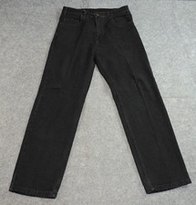 Vintage Made in USA Arizona Jeans Mens 33x29 Relaxed Black Washout Denim Jeans