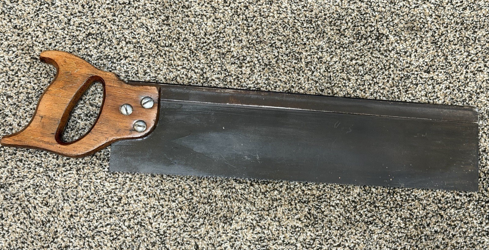 Vintage Henry Disston & Sons Warranted Cast Steel Back 16" Hand Saw