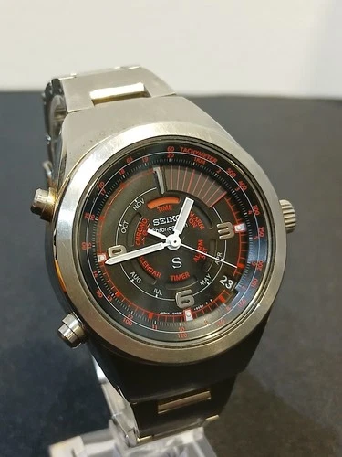 Seiko SUS Chronograph 6M26-6020 Vintage Watch SPARES OR REPAIR