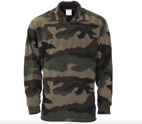 Original French Army Fleece Shirt Combat Tactical CCE Camo Sweatshirt Genuine