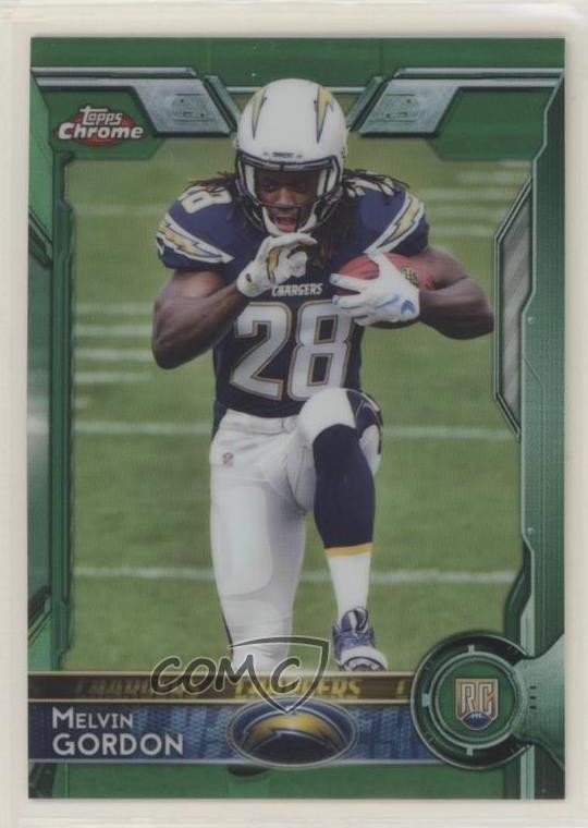 2015 Topps Chrome Rookies Green Refractor Melvin Gordon #105 0c6