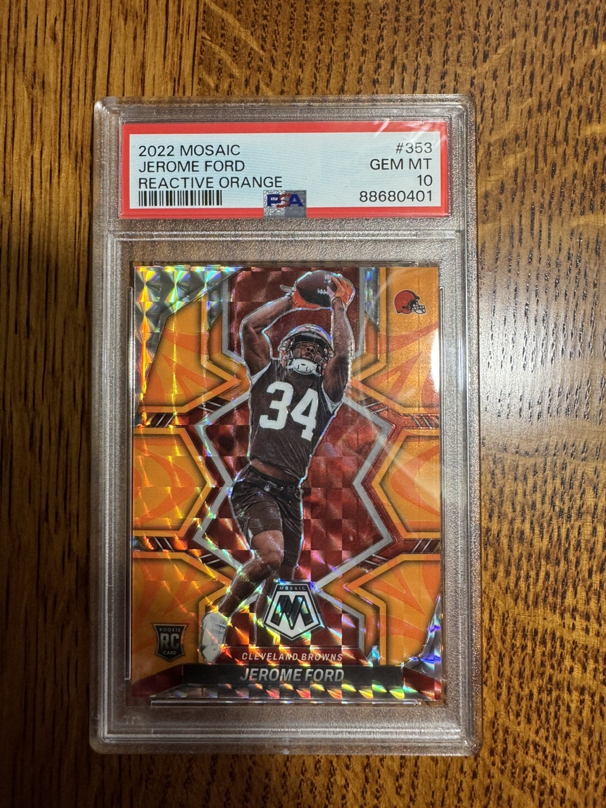 Jerome Ford Panini Mosaic #353 Reactive Orange