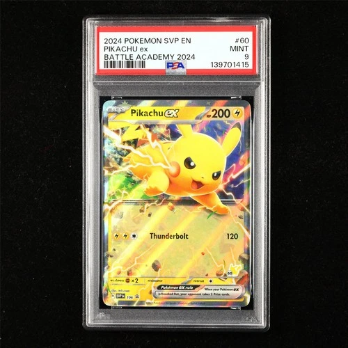 PSA 9 MINT 2024 Pokemon ENG Pikachu ex H SVP 60 Promo