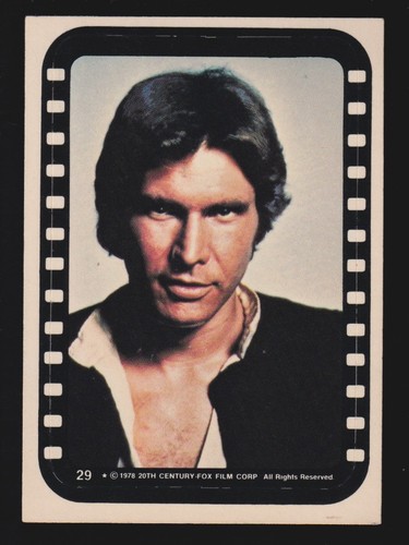1977 Topps Star Wars Stickers #29 Han Solo...hero or mercenary? — Raw