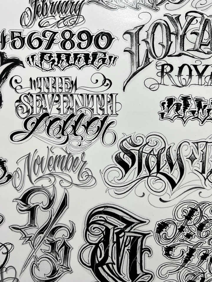 RARE Norm Will Rise graffiti tattoo flash poster lettering Big Sleeps Boog MSK - Image 2 of 2