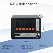 Home Storage Hot Plug Chassis 6bays Nas Server Case Nas-6 Mini-itx Motherboard