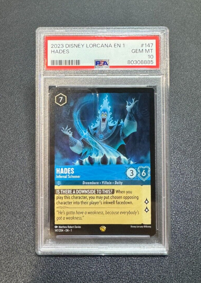 Disney Lorcana First Chapter - Hades Infernal Schemer #147 - Legendary PSA 10