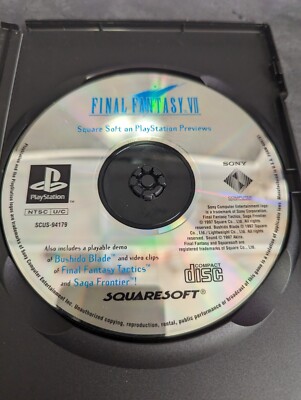 Squaresoft on Playstation Previews Final Fantasy VII Demo and More!  DISC ONLY