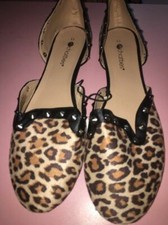 chatties cheetah fashion flats Size 11