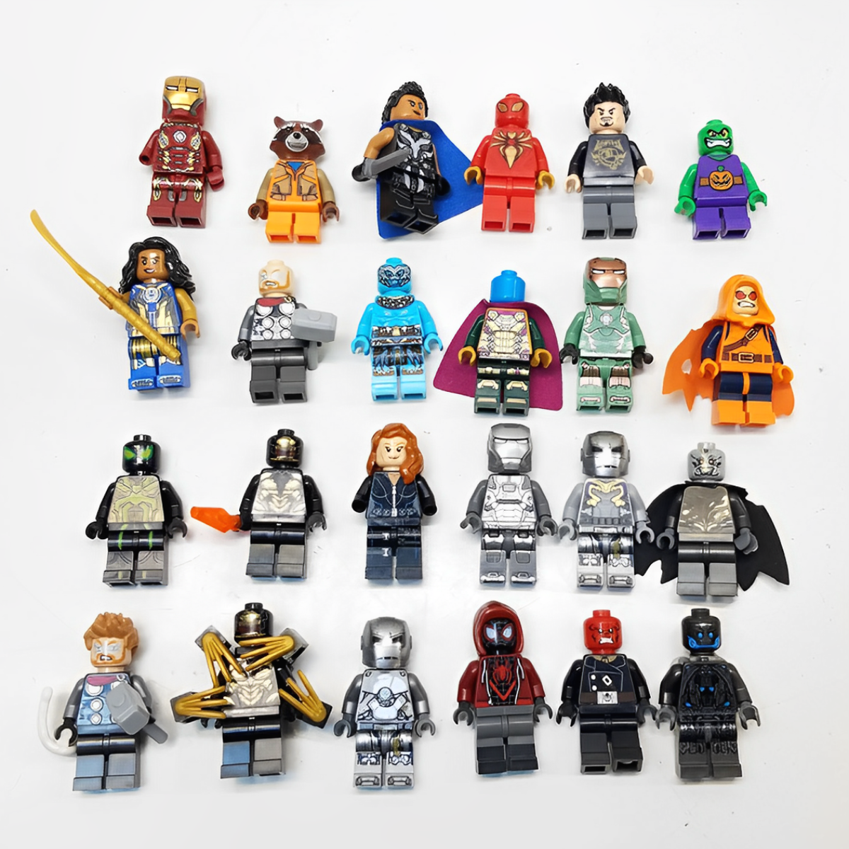 Lego Super Heroes Minifigures Marvel Spriderman Hulk Avengers