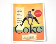 Coca-Cola Coke USA Aufkleber Sticker Decal - Motiv: Plakat "nothing like a Coke"
