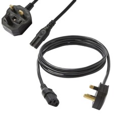 9 x Diall 2.5A Black Universal Lead Cable Replacement (2m) + 4 x Diall 10A Black