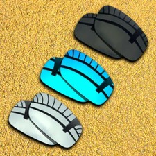 3 Pairs Lenses Replacement for-Oakley Canteen 2006 Polarized-Black Silver Blue