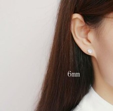 Adorable Tiny 6-Prong Silver 1.0 Ct Cubic Zirconia Stud Earrings