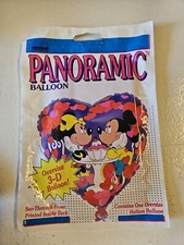 Vtg Anagram Panoramic Minnie & Mickey Mouse Heart Shape 3D Balloon Made In USA