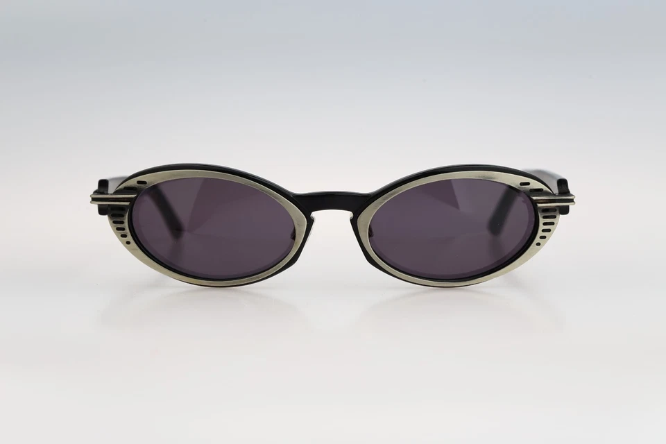 Robert Rudger 0036 010 37 años 90 negro y gunmetal ovalado ojo de gato gafas de sol mujeres Nuevo de Lote Antiguo Foto 4 de 4