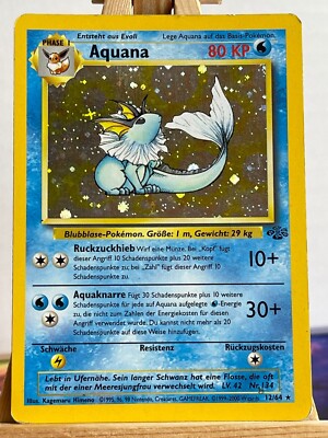 Aquana Holo 12/64 Dschungel Deutsch Exc Pokemon